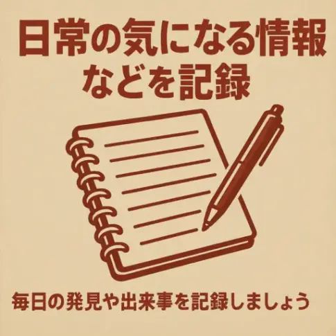 日常の気になる情報などを記録