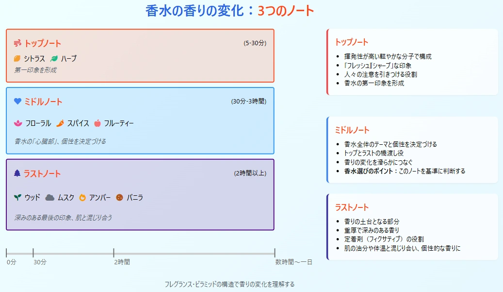 香りの変化の図解