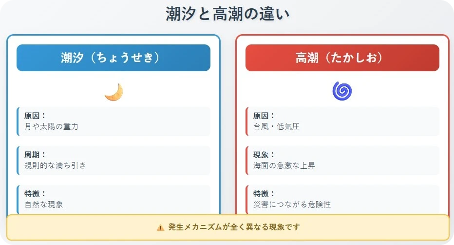 高潮との違いの図解資料
