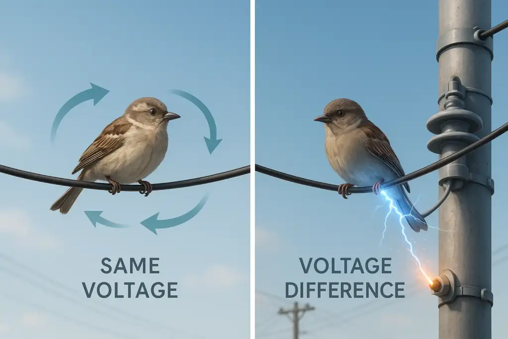 鳥が電線で感電しない「本当の理由」は電気のルール