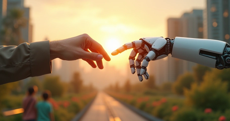 AIは人間の可能性を広げるために作られたパートナーのイメージ
