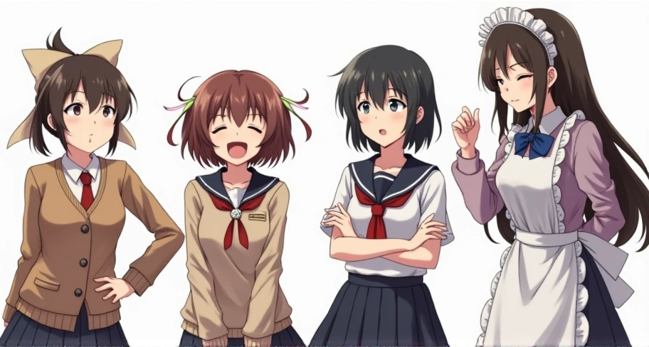 アニメの女性キャラクター達