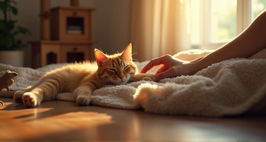 猫がくつろいでいる様子