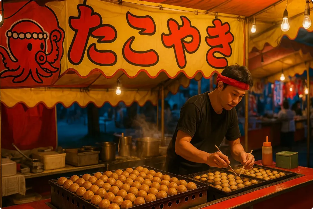 屋台のたこ焼き