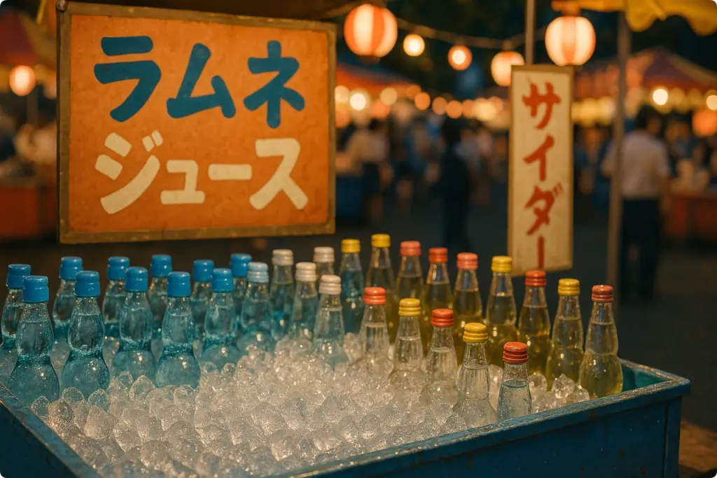 ラムネやサイダーなどの瓶ジュース