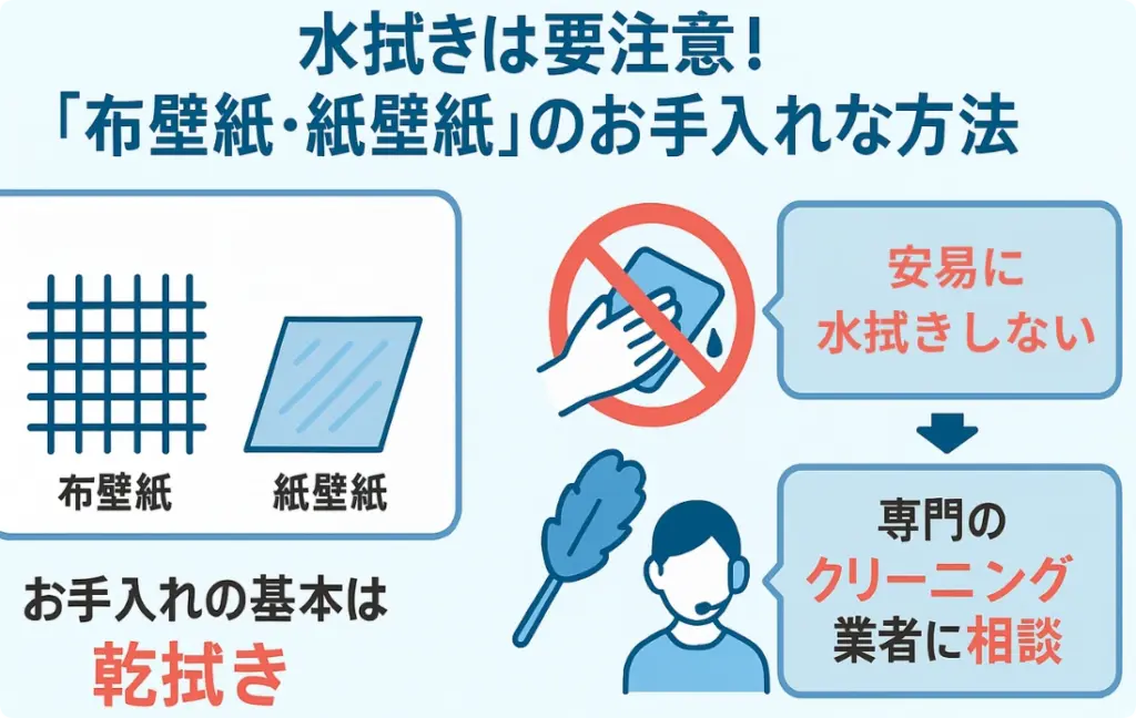 水拭きは要注意の図解