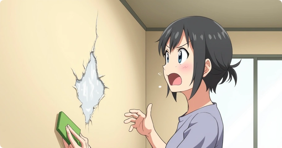 壁紙が剥がれたイメージ画像
