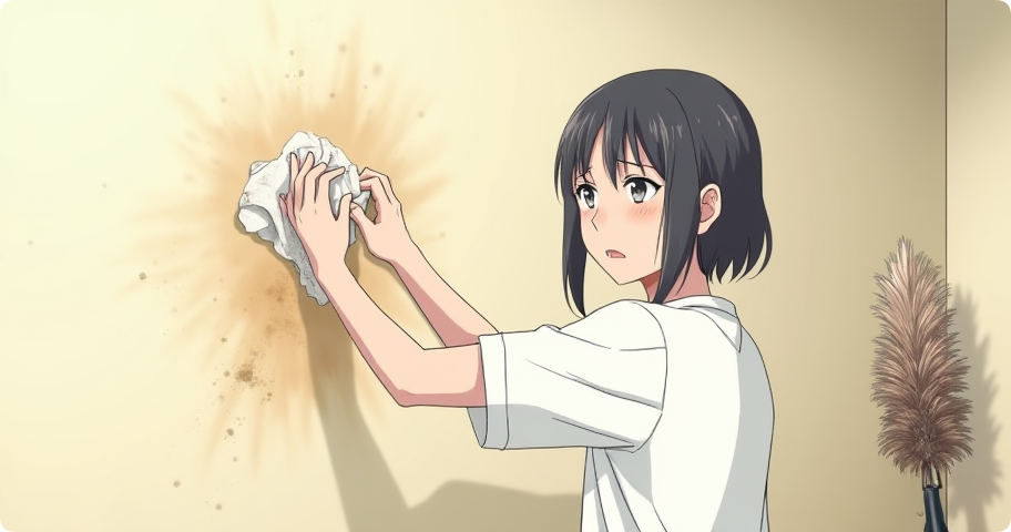 汚れが逆に広がってしまったイメージ画像