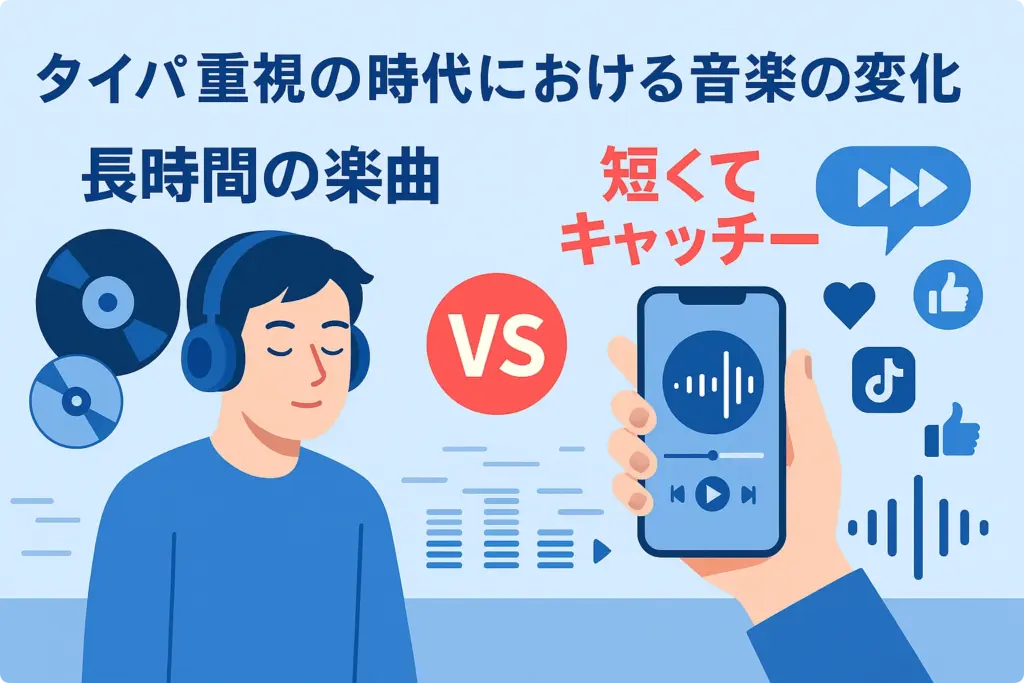 音楽の視聴スタイルが「タイパ重視」に変化イメージ画像