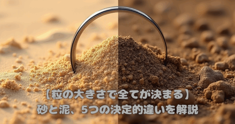 砂と泥の比較画像