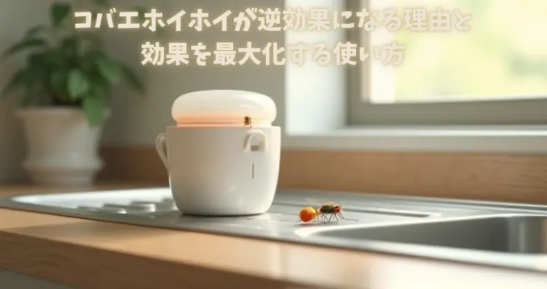 コバエホイホイにコバエが近づいている様子