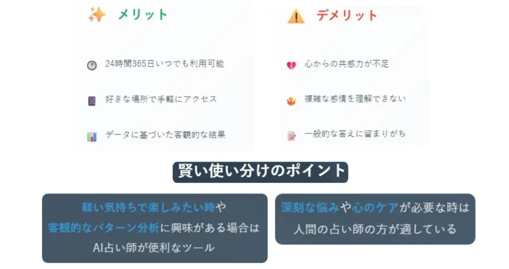 AI占い師の長所と短所