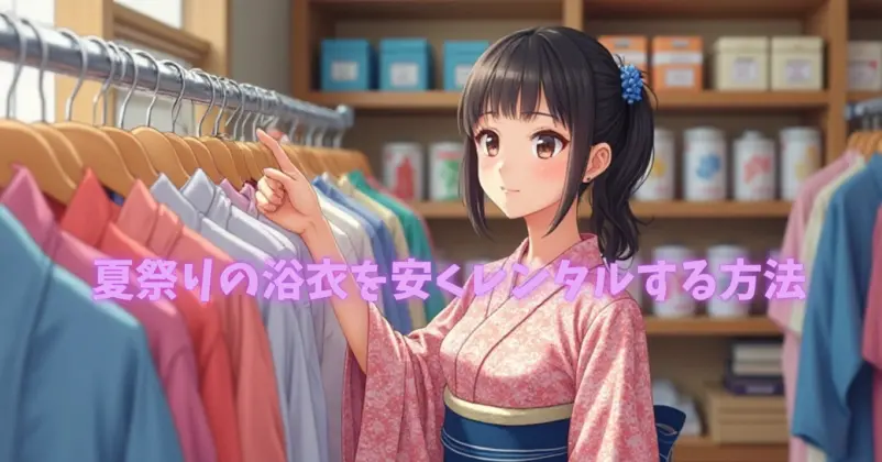 夏祭りの浴衣を安くレンタルする方法