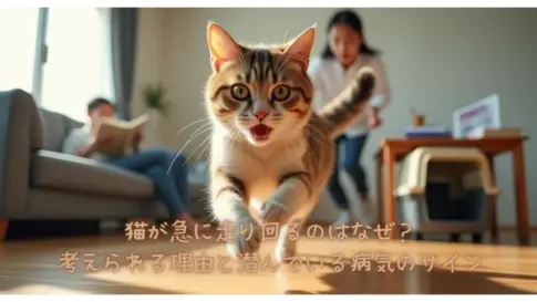 猫が急に走り出す瞬間