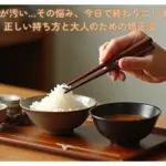 箸の持ち方が汚い…その悩み、今日で終わりにしませんか？正しい持ち方と大人のための矯正法