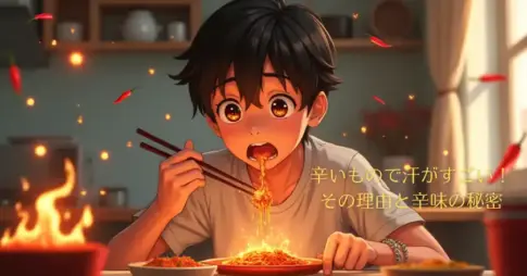 辛いもので汗がすごい！