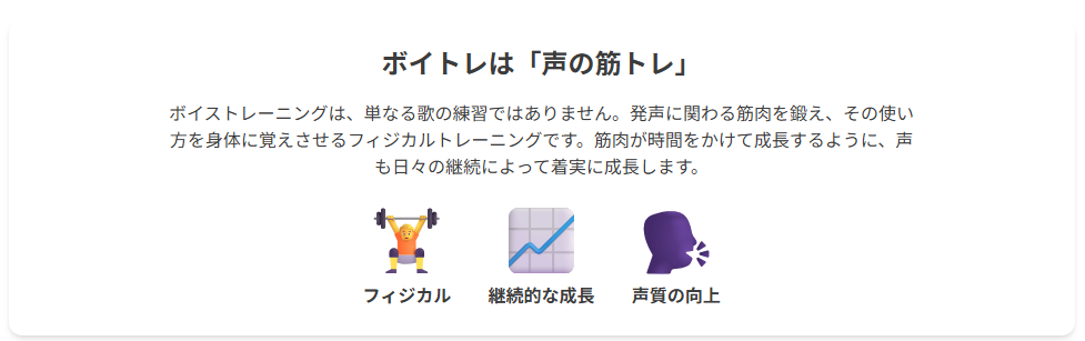 ボイトレは「声の筋トレ」