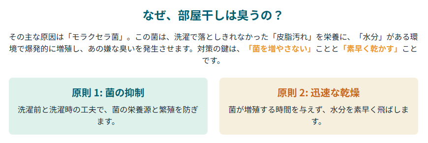 なぜ、部屋干しは臭うの？