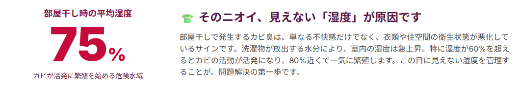 不快なカビ臭の原因は？