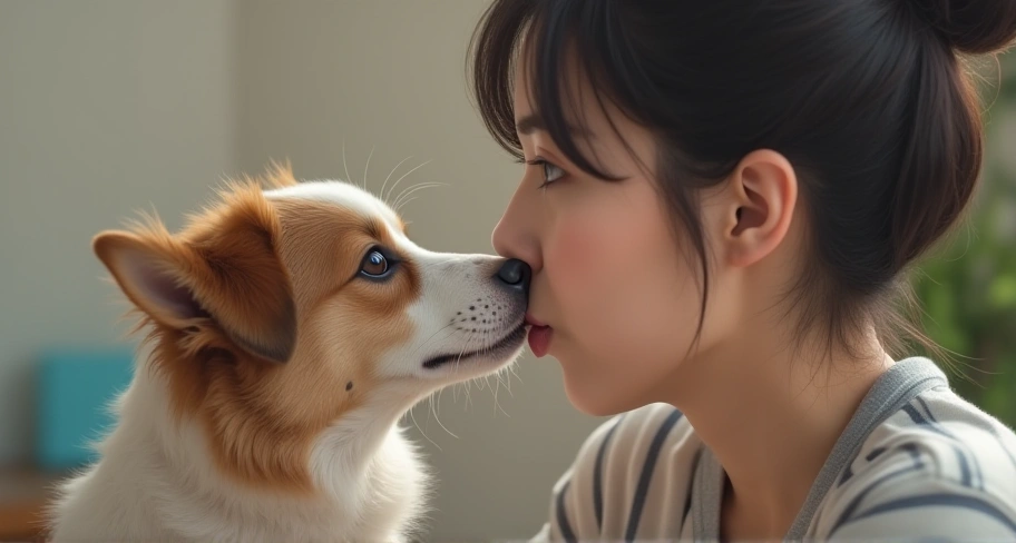 犬が顔を舐めるリスク。衛生と健康の視点