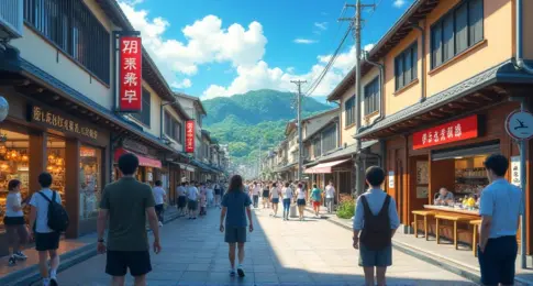 観光地の大通りのイメージ