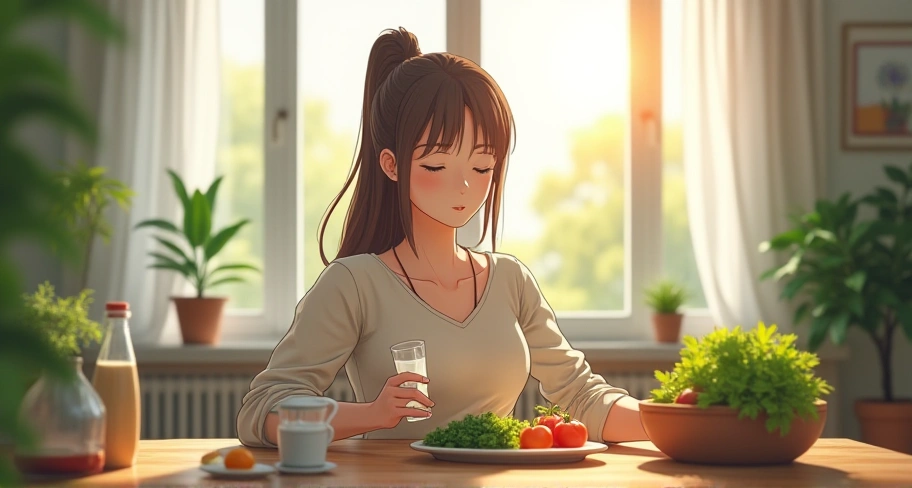 蚊に刺されやすい体質を改善しているイメージ
