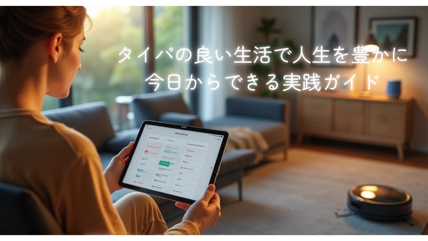 ムダを減らして、ゆとりと充実を増やすをイメージした画像