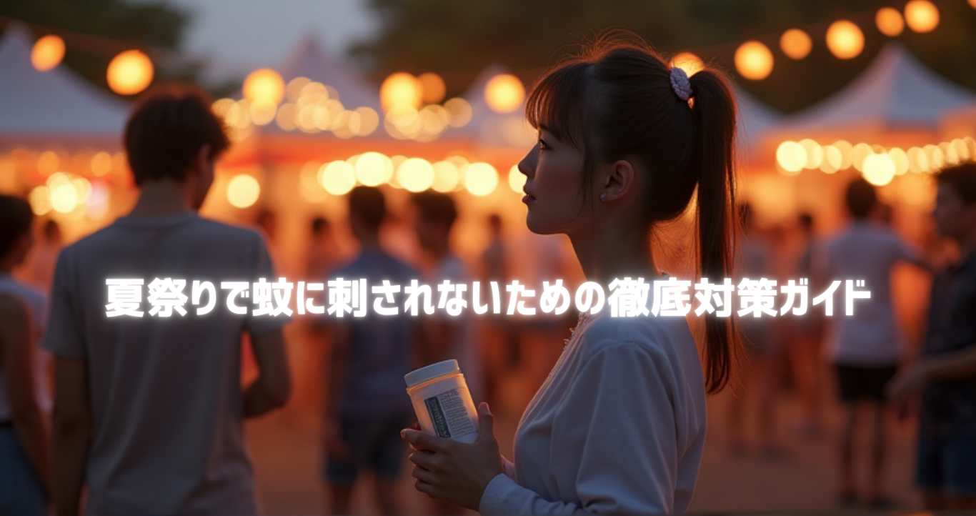夏祭りで歩いている風景