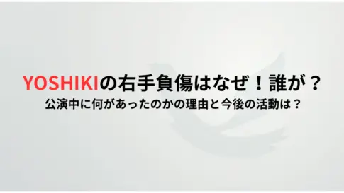 YOSHIKIの右手負傷はなぜ！誰が？-公演中に何があったのかの理由と今後の活動は？