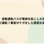【八王子市】自動運転バスが事故を起こした理由はなぜ？誰が運転？乗客がケガをした原因を調査