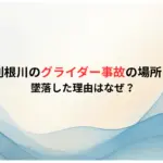 熊谷市利根川のグライダー事故の場所はどこ？墜落した理由はなぜ？