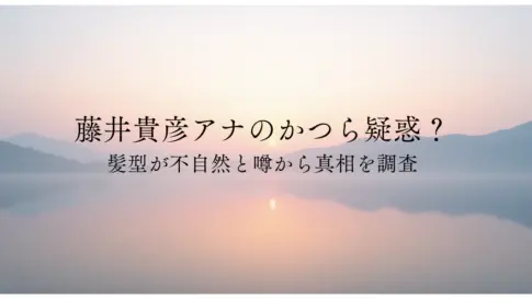 藤井貴彦アナのかつら疑惑？-髪型が不自然と噂から真相を調査