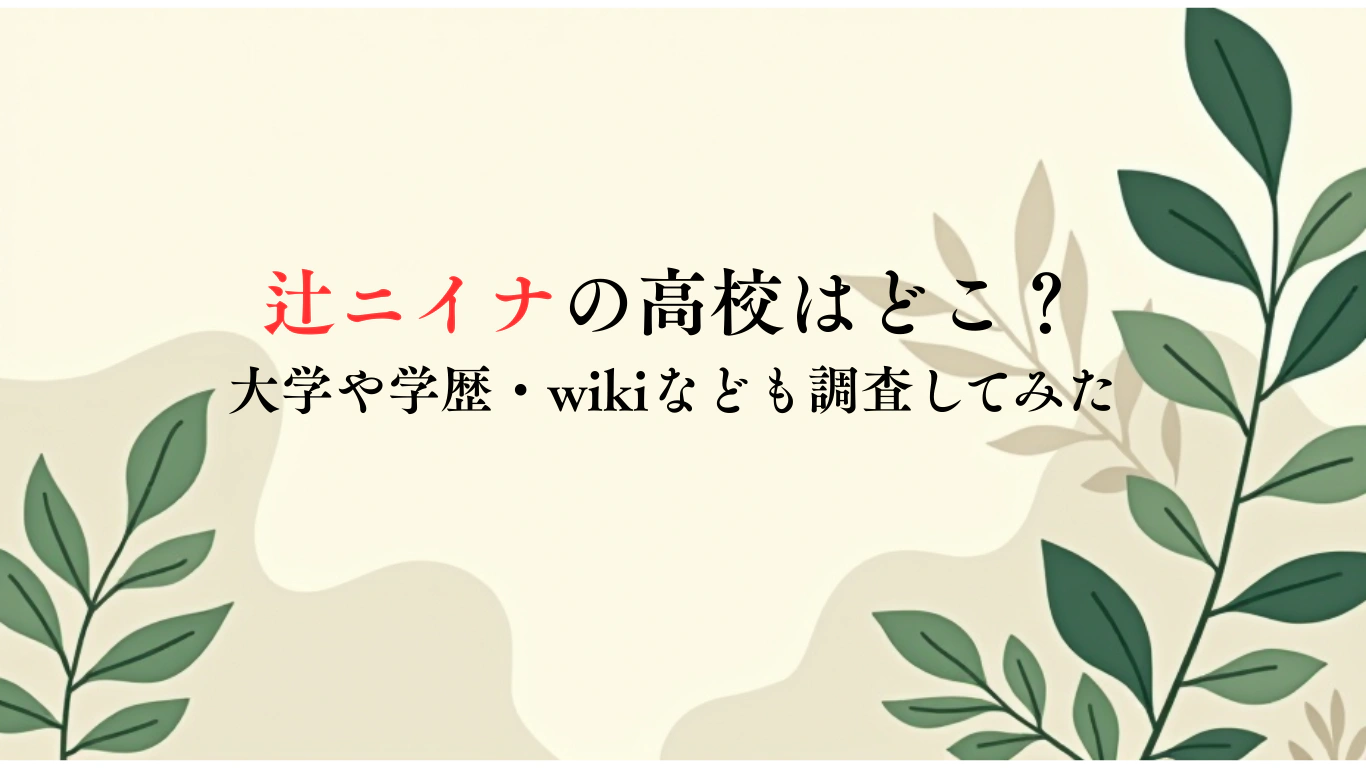 辻ニイナの高校はどこ？大学や学歴・wikiなども調査してみた