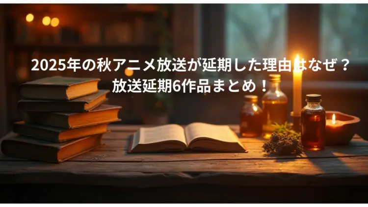 2025年の秋アニメ放送が延期した理由はなぜ？-放送延期6作品まとめ！