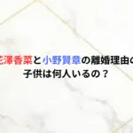 【なぜ】花澤香菜と小野賢章の離婚理由の原因は？子供は何人いるの？
