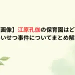 【顔画像】江原孔伽の保育園はどこ？わいせつ事件についてまとめ解説