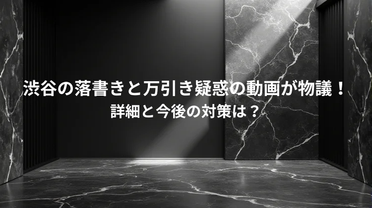 渋谷の落書きと万引き疑惑の動画が物議！詳細と今後の対策は？