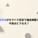 【なぜ】南城市長がセクハラ否定で議会解散した理由は？今後はどうなる？