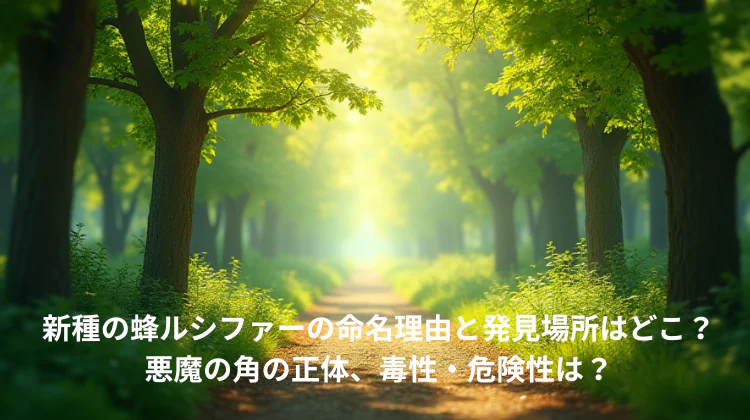 新種の蜂ルシファーの命名理由と発見場所はどこ？悪魔の角の正体、毒性・危険性は？