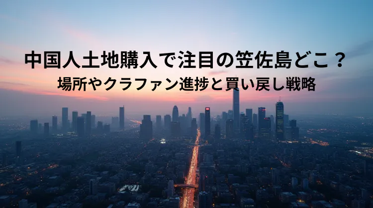 中国人土地購入で注目の笠佐島どこ？場所やクラファン進捗と買い戻し戦略