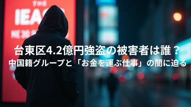 台東区4.2億円強盗の被害者は誰？中国籍グループと「お金を運ぶ仕事」の闇に迫る